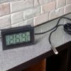 TERMOMETR LCD Z SONDA - czarny