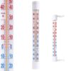 TERMOMETR OKIENNY ZAOKIENNY 21cm - biały