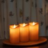 ŚWIECZKA NA BATERIE LED LAMPKA RUCHOMY PŁOMIEŃ (śr. 6cm wys. 10cm)