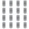 WIESZAKI SAMOPRZYLEPNE SREBRNE 16SZT 15x3,5cm