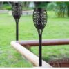 ZESTAW LAMP SOLARNYCH OGRODOWYCH POCHODNI 12LED 50CM 8SZT