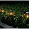 ZESTAW LAMP SOLARNYCH OGRODOWYCH POCHODNI 12LED 50CM 8SZT