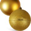 BOMBKI CHOINKOWE TUBA 10CM 4SZT - złoty