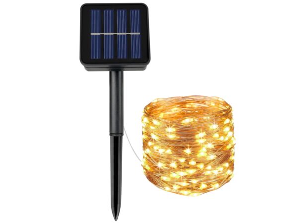 LAMPKI 200 LED DRUCIKI SOLARNE - ciepły biały