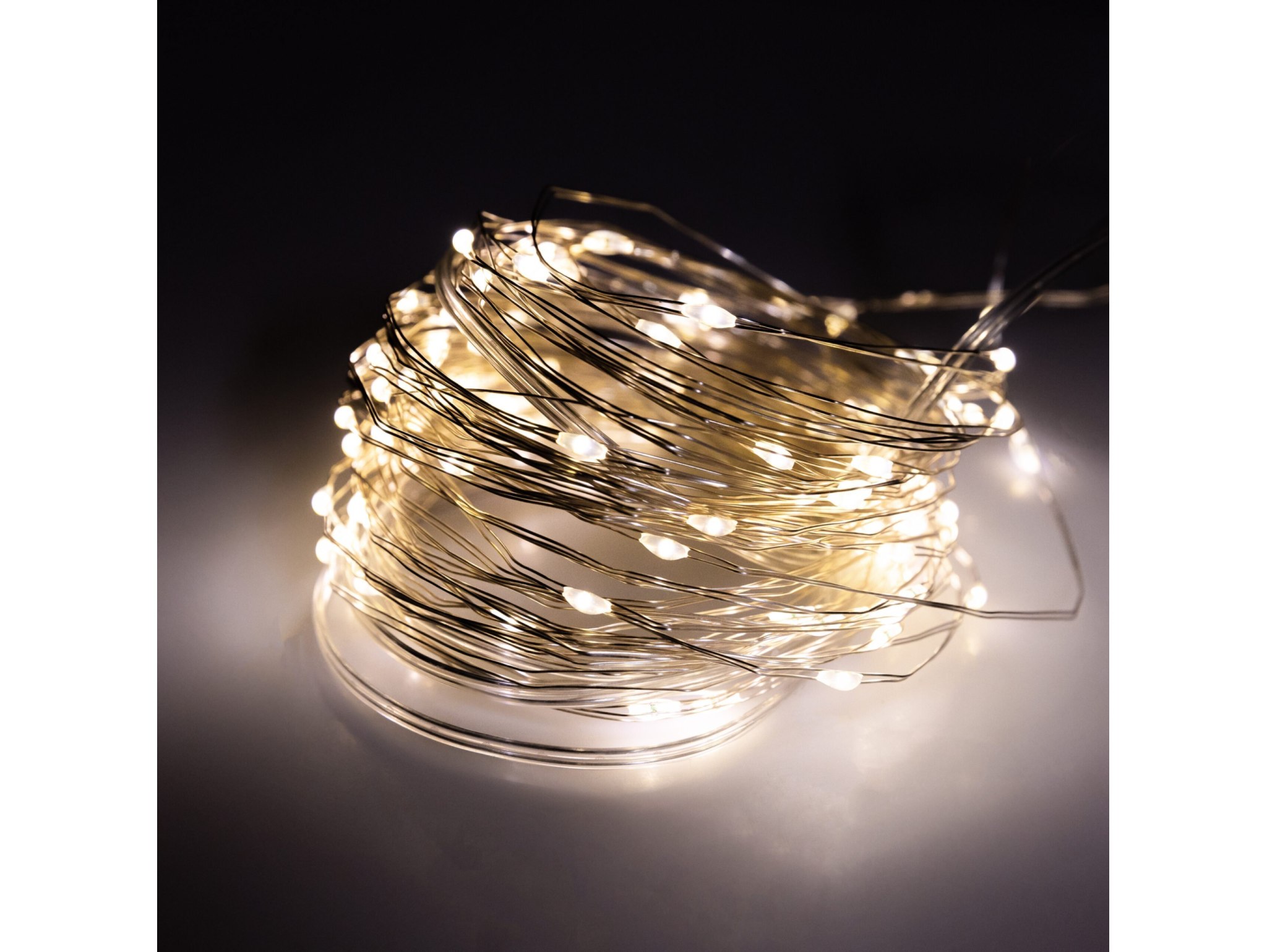 LAMPKI 200 LED DRUCIKI SOLARNE - ciepły biały