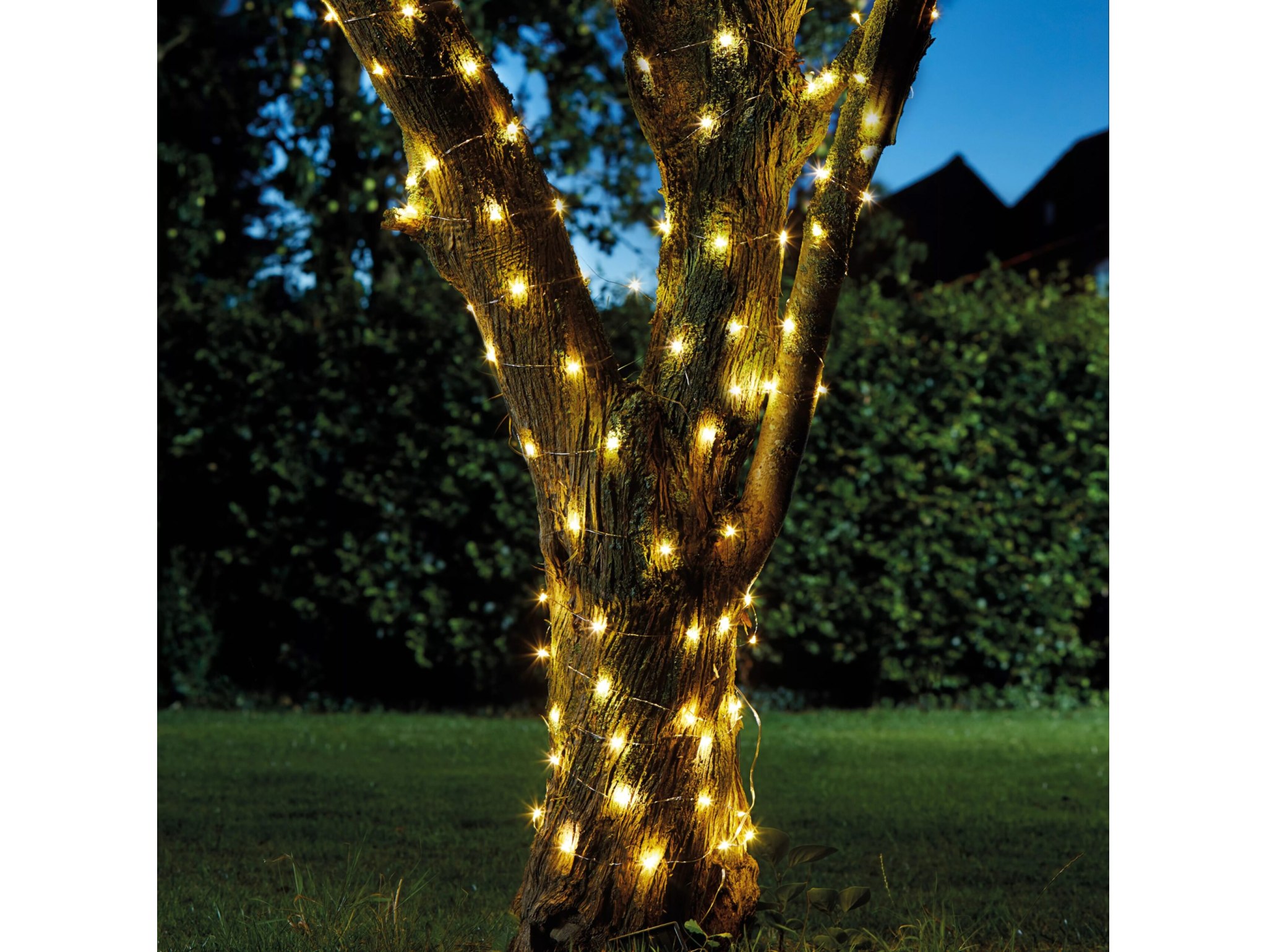 LAMPKI 200 LED DRUCIKI SOLARNE - ciepły biały