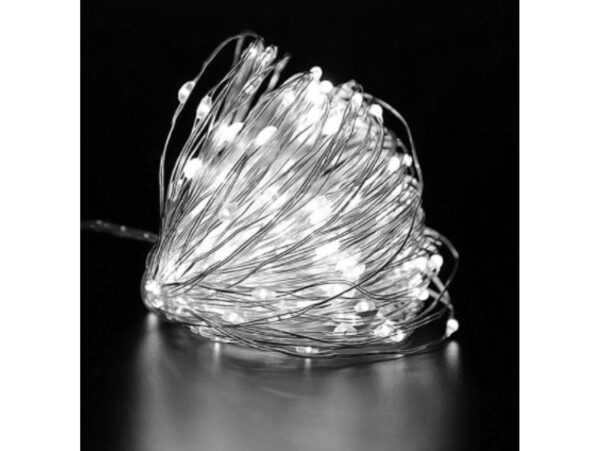 LAMPKI DRUCIKI 50 LED - biały zimny