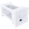 LATARNIA LATERENKA MINI PLASTIKOWA ZE ŚWIECZKĄ 9x4,5x4,5cm - biały