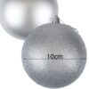 BOMBKI CHOINKOWE TUBA 10CM 4SZT - srebrny