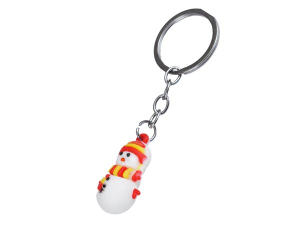 BRELOK ŚWIĄTECZNY Z GUMY 3,5x2,5cm - bałwan
