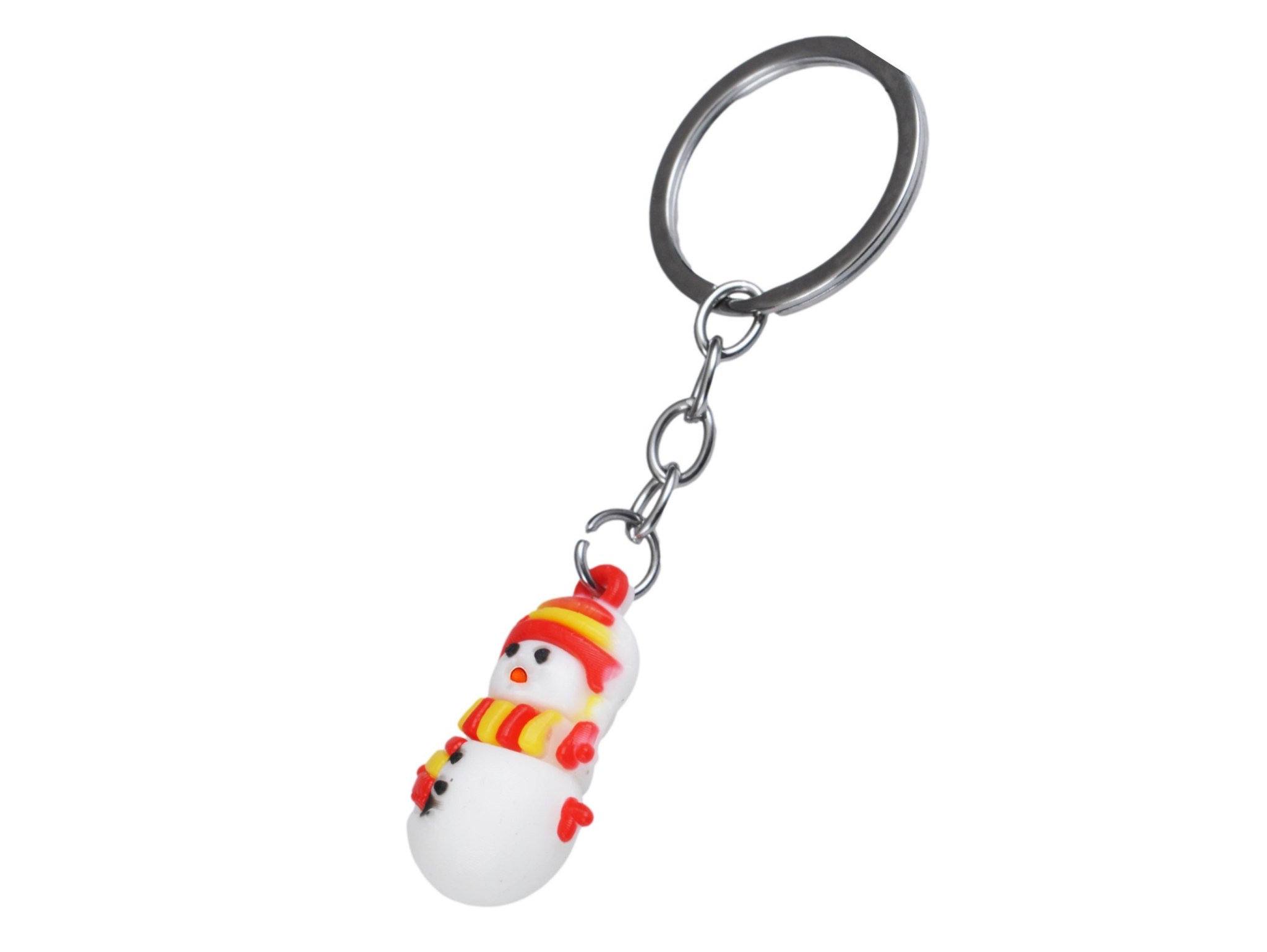 BRELOK ŚWIĄTECZNY Z GUMY 3,5x2,5cm - bałwan