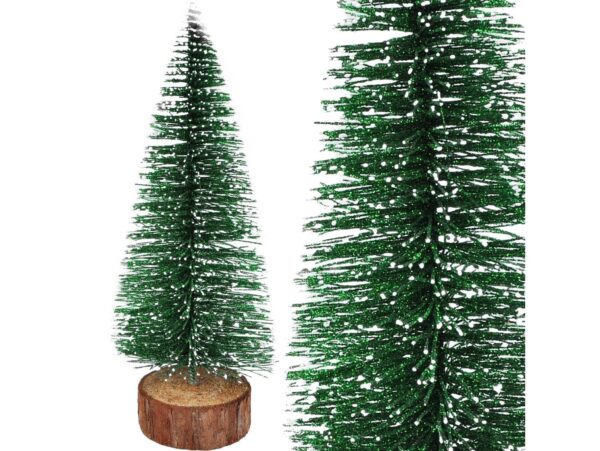 CHOINKA Z BROKATEM 20CM - zielony