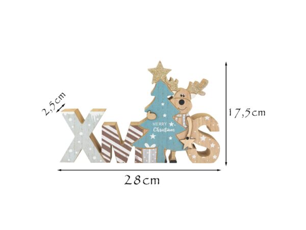 NAPIS DREWNIANY XMAS DEKORACJA ŚWIĄTECZNA 17,5x28CM