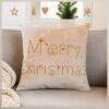 POSZEWKA NA PODUSZKĘ ŚWIĄTECZNA 45x45 - złoty/Merry Christmas
