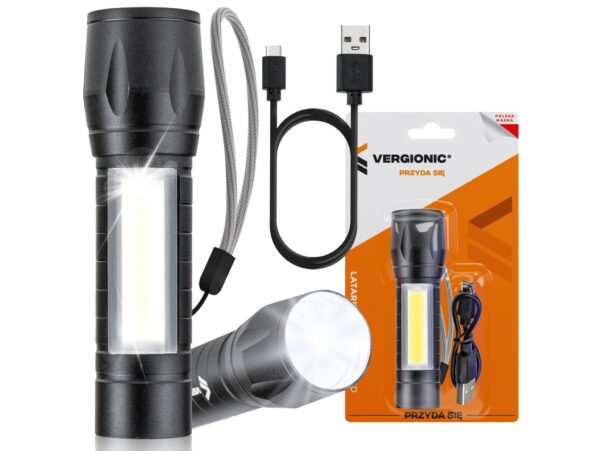 VERGIONIC LATARKA TAKTYCZNA LED - usb-C