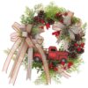 WIANEK ŚWIĄTECZNY WIENIEC SAMOCHÓD Z SZYSZKAMI 40CM