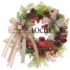 WIANEK ŚWIĄTECZNY WIENIEC SAMOCHÓD Z SZYSZKAMI 40CM