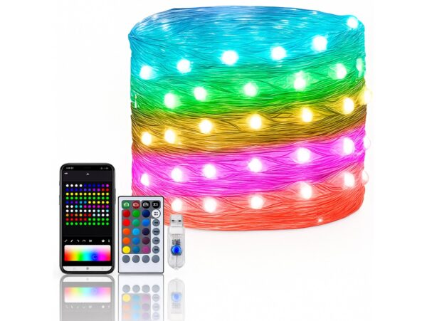 LAMPKI INTELIGENTNE 200 LED USB APP BLUETOOTH