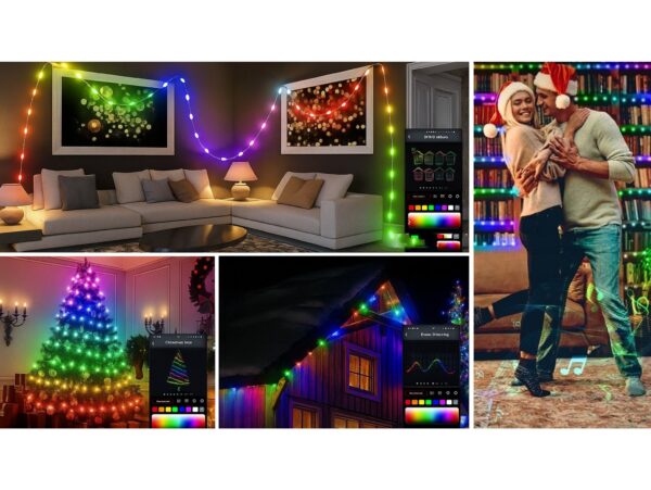 LAMPKI INTELIGENTNE 200 LED USB APP BLUETOOTH