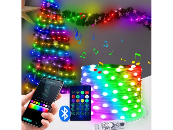 LAMPKI INTELIGENTNE 200 LED USB APP BLUETOOTH
