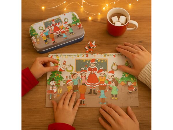 PUZZLE ŚWIĄTECZNE W PUSZCE 60El - święta w klasie