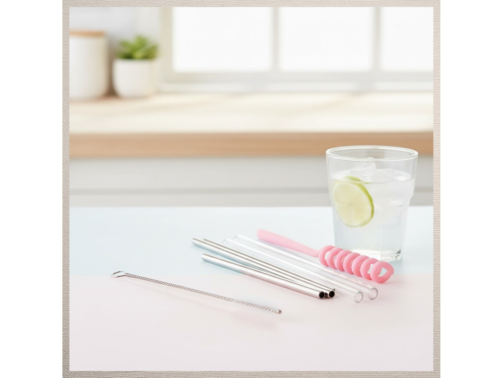 SZCZOTKA DO CZYSZCZENIA SŁOMEK WĘŻYKÓW 24cm