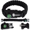 BRANSOLETKA SURVIVAL Z AKCESORIAMI - czarny x10