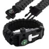 BRANSOLETKA SURVIVAL Z AKCESORIAMI - czarny x10