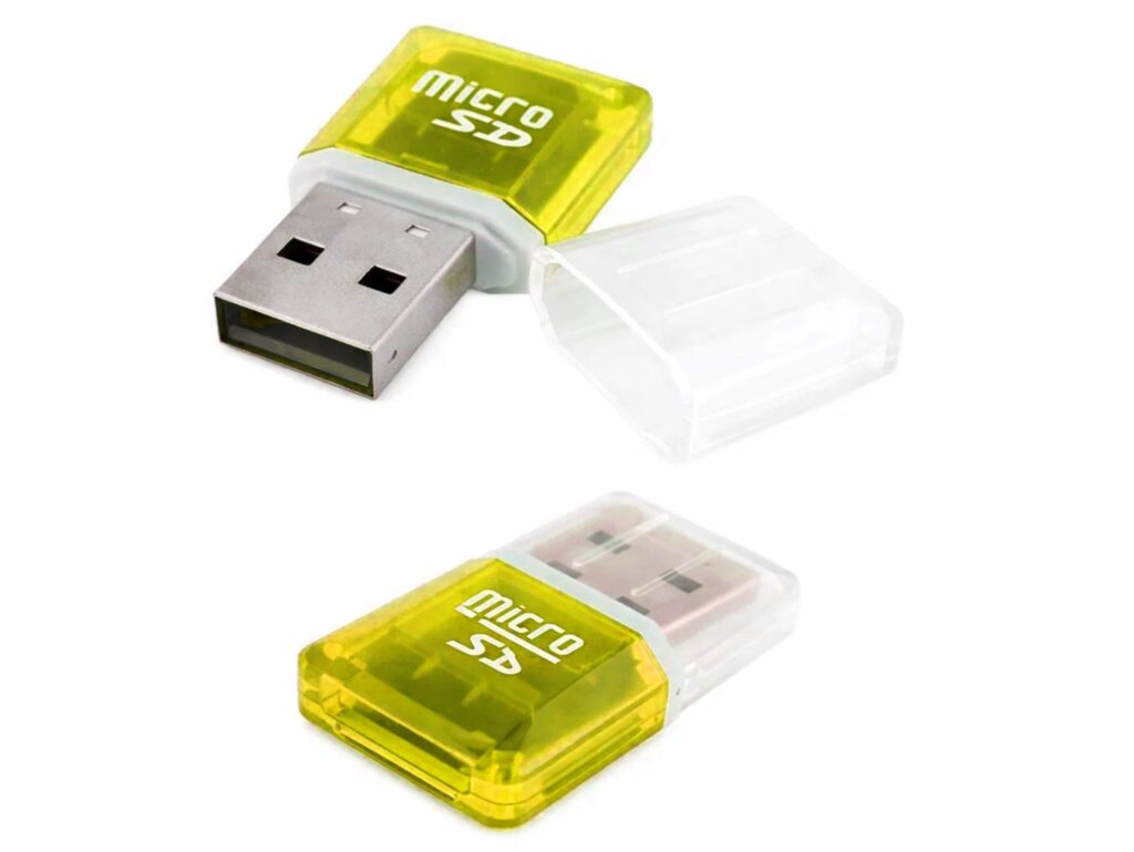 CZYTNIK KART MICRO SD SDHC - żółty