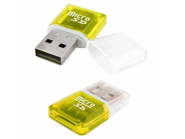 CZYTNIK KART MICRO SD SDHC - żółty