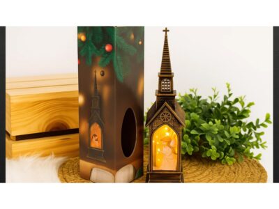 DOMEK LED DEKORACJA ŚWIĄTECZNA - kościół 22,5x5,3cm