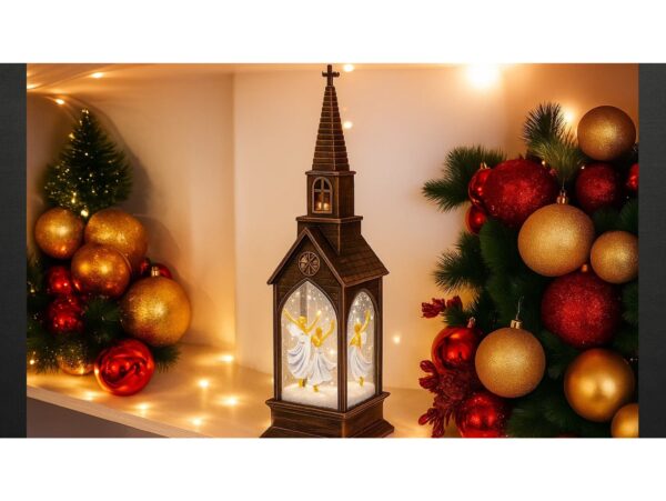 DOMEK LED DEKORACJA ŚWIĄTECZNA - kościół 22,5x5,3cm