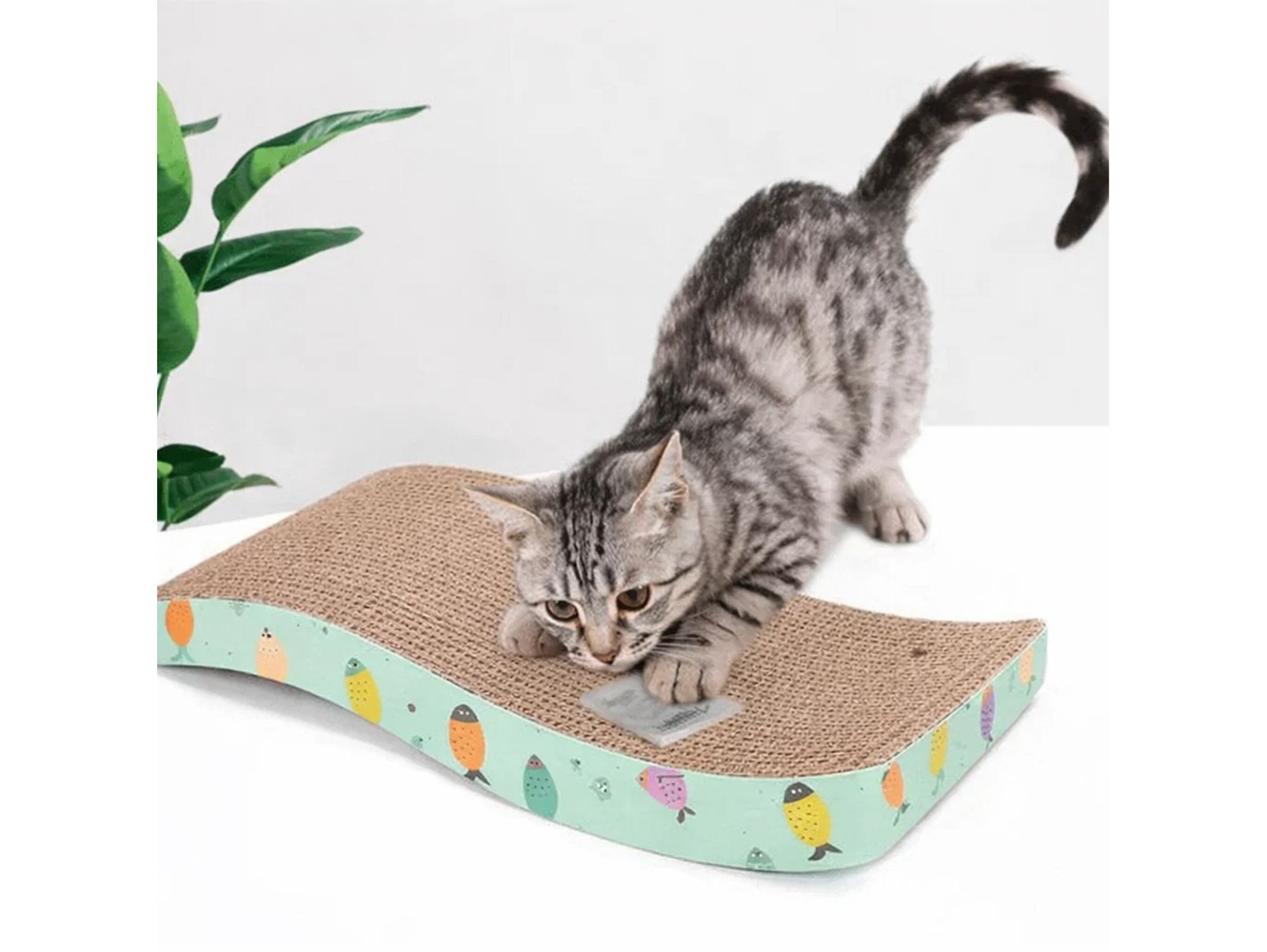 DRAPAK DLA KOTA POZIOMY - 44,5×19,5cm zielony z kocimiętką