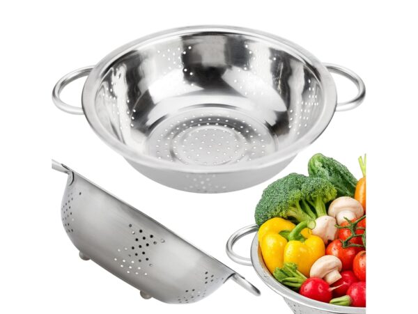 DURSZLAK SITKO CEDZAK ZE STALI Z UCHWYTAMI 23CM