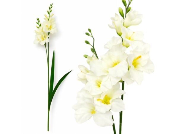 FREZJA SZTUCZNA POJEDYNCZA 62CM 2 RAMIONA (główka 15-16cm) - biały