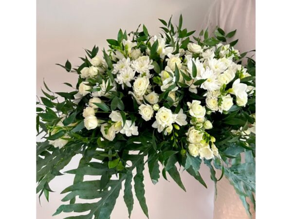 FREZJA SZTUCZNA POJEDYNCZA 62CM 2 RAMIONA (główka 15-16cm) - biały