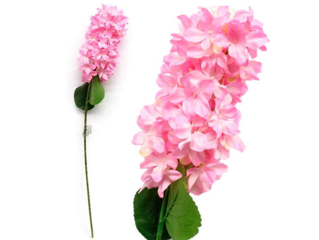 HORTENSJA SZTUCZNA POJEDYNCZA 90CM (kwiat 25cm) - różowy