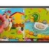 KLOCKI EDUKACYJNE PUZZLE DREWNIANE FARMA