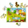 KLOCKI EDUKACYJNE PUZZLE DREWNIANE FARMA