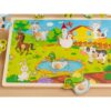 KLOCKI EDUKACYJNE PUZZLE DREWNIANE FARMA