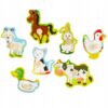 KLOCKI EDUKACYJNE PUZZLE DREWNIANE FARMA
