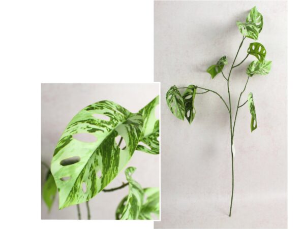 MONSTERA SZTUCZNA GAŁĄZKA 78CM 3 RAMIONA