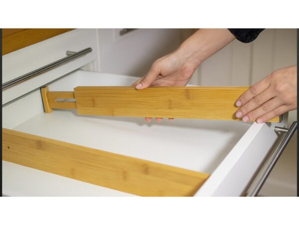 ORGANIZER DO SZUFLAD PRZEGRÓDKI SEPARATOR BAMBUSOWY 4 SZT