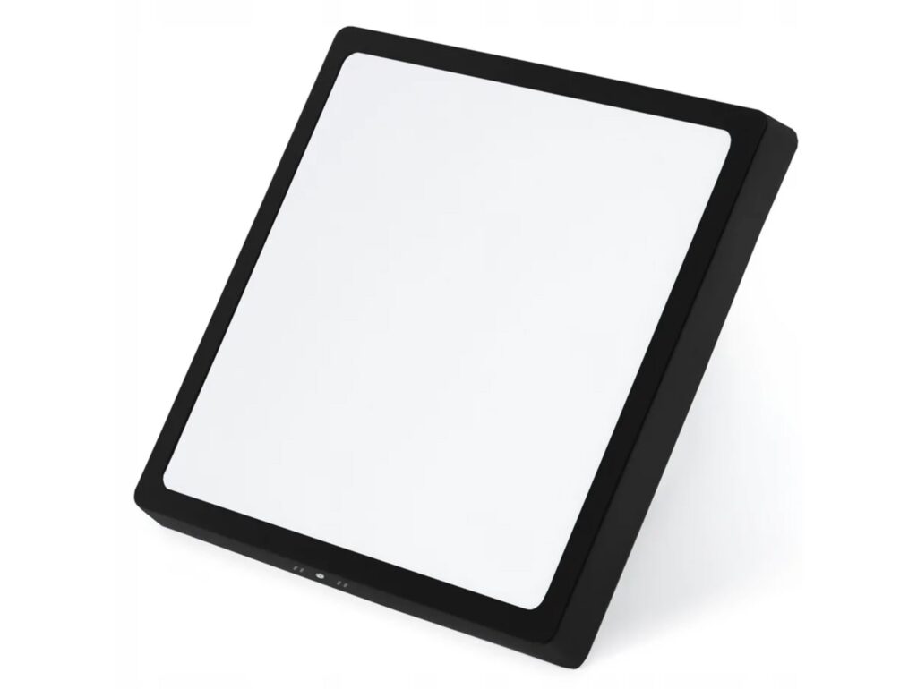 PANEL LAMPA LED PLAFON 29CM 24W - czarny/zimny biały