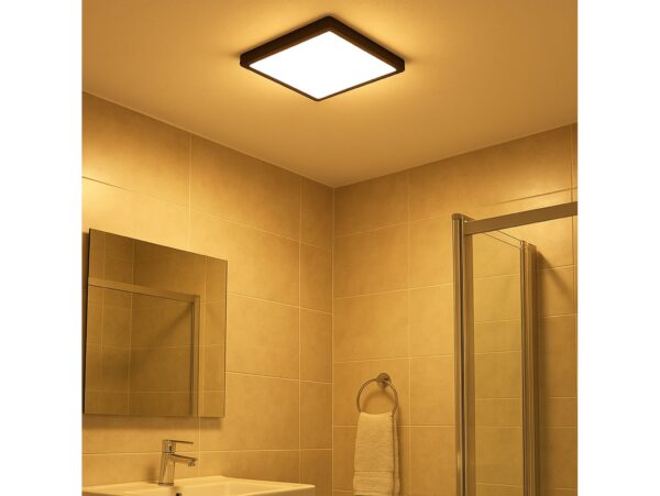 PANEL LAMPA LED PLAFON 29CM 24W - czarny/zimny biały