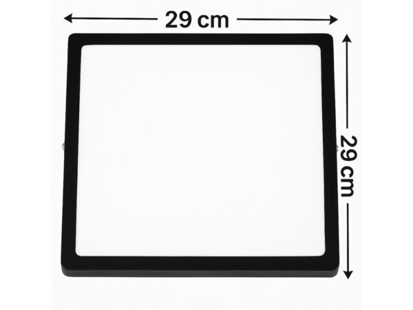 PANEL LAMPA LED PLAFON 29CM 24W - czarny/zimny biały