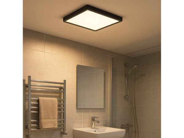 PANEL LAMPA LED PLAFON 29CM 24W - czarny/zimny biały