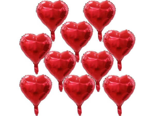 BALON FOLIOWY SERCE 25CM 10SZT