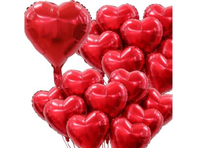 BALON FOLIOWY SERCE 25CM 25SZT