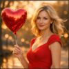 BALON FOLIOWY SERCE 25CM 25SZT